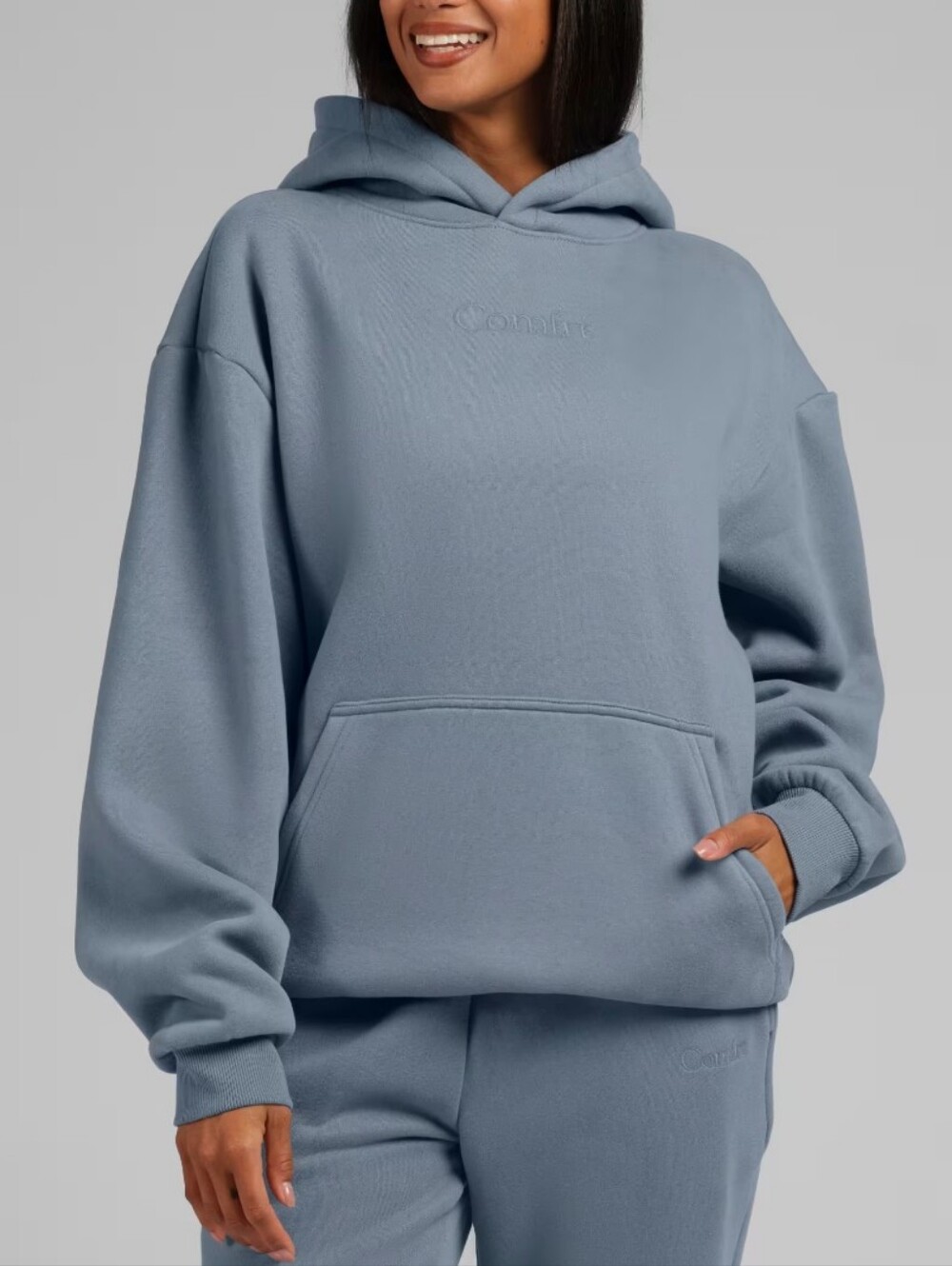 Cmfrt Signature Hoodie Sky Blue Minimalist Basic Neutral Size Large Unisex